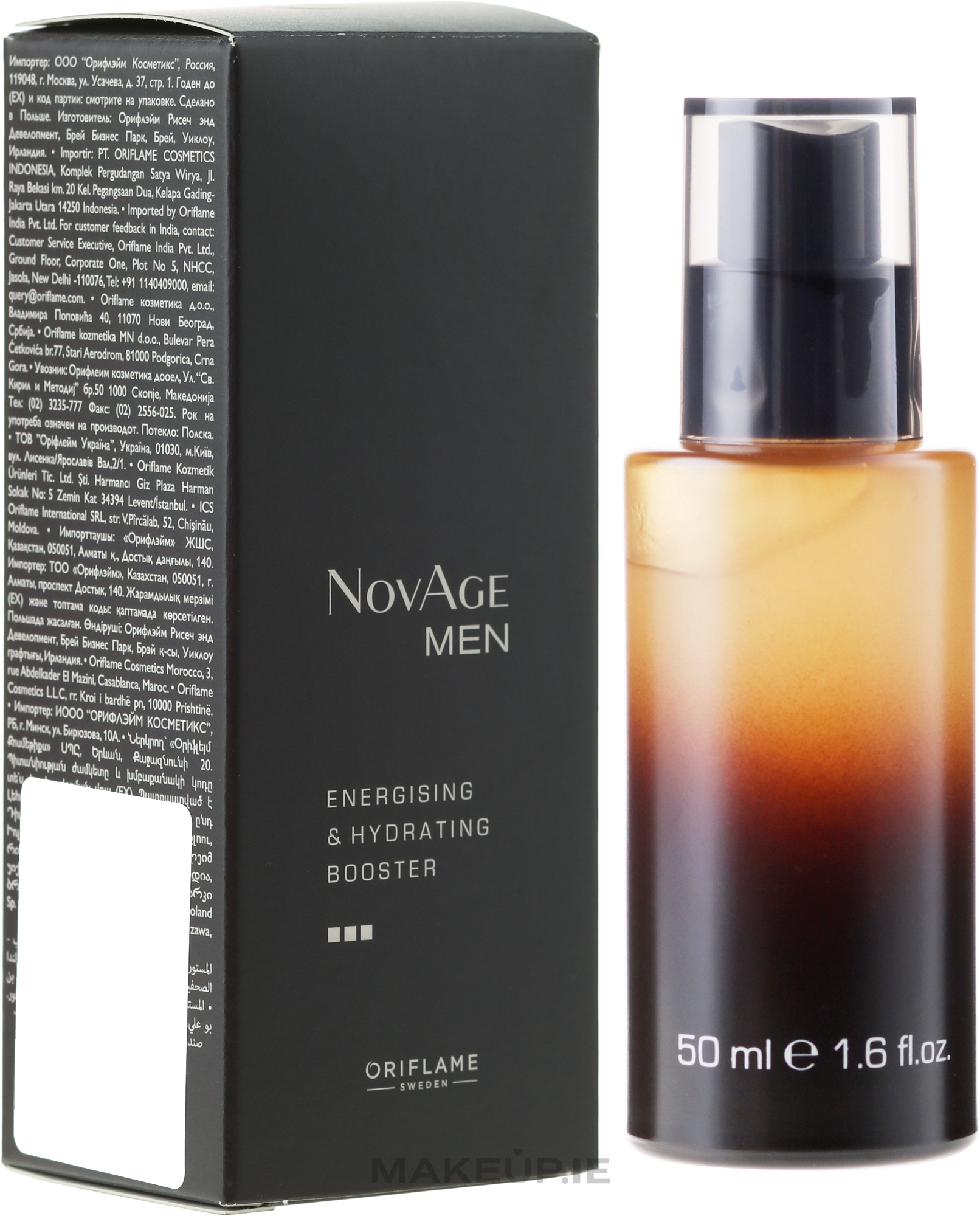 Moisturizing Energising Face Serum - Oriflame NovAge Men Energising & Hydrating Booster | Makeup.ie